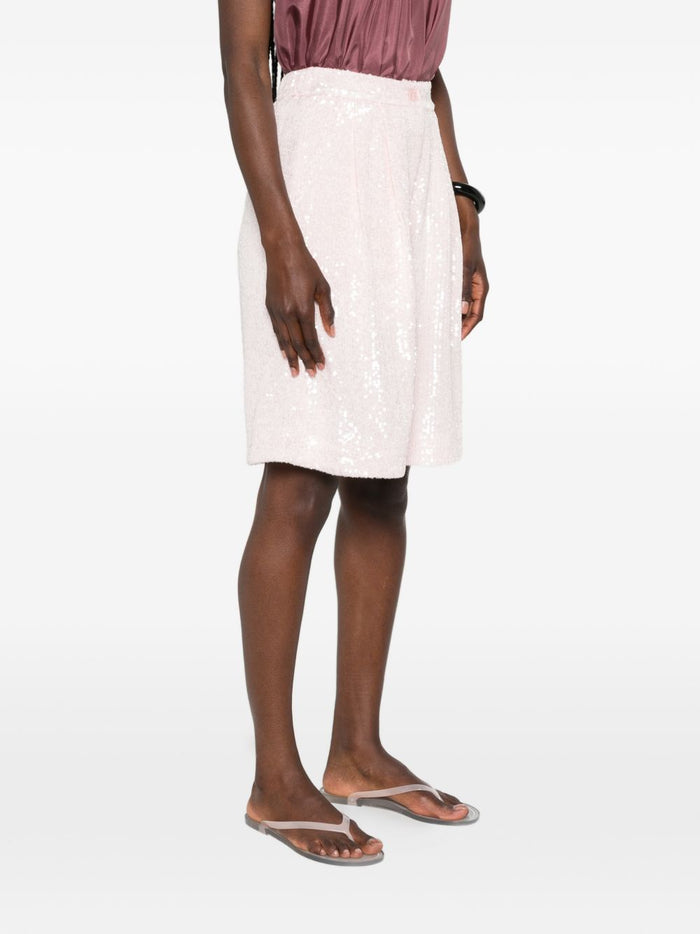 Twentyfourhaitch Pink Bermuda Shorts for Women 5