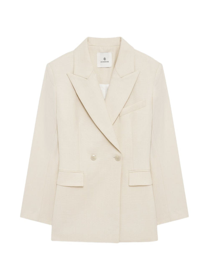 Anine Bing Giacca Doppiopetto Donna Beige 3