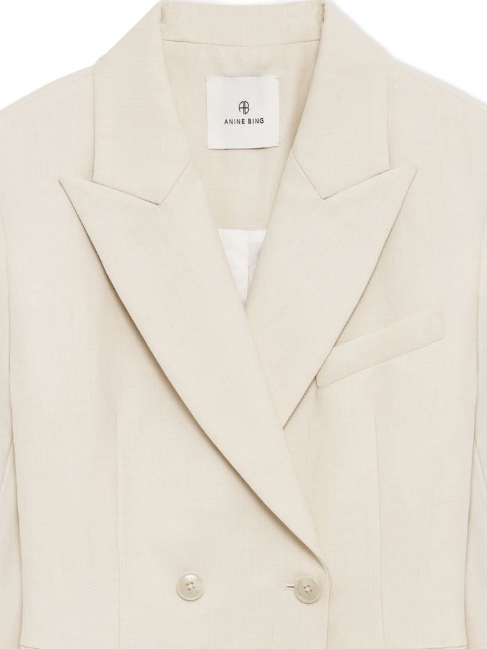 Anine Bing Giacca Doppiopetto Donna Beige 4
