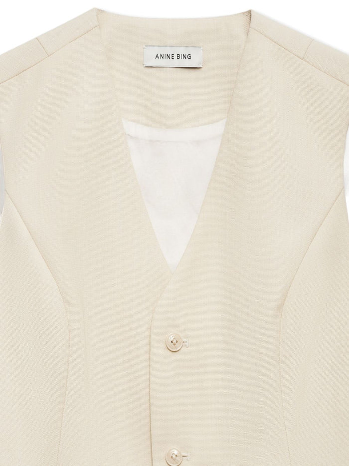Anine Bing Gilet Beige Donna 2