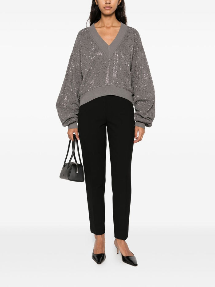 Twentyfourhaitch Felpa Nero Donna 4