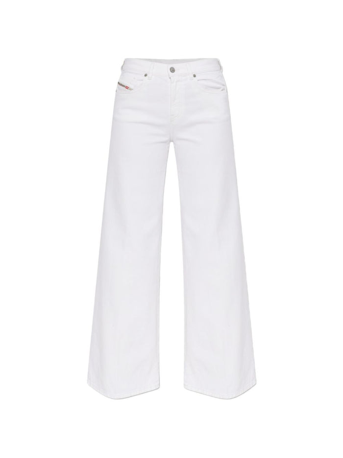 Diesel Jeans Gamba Ampia Donna Bianco 5