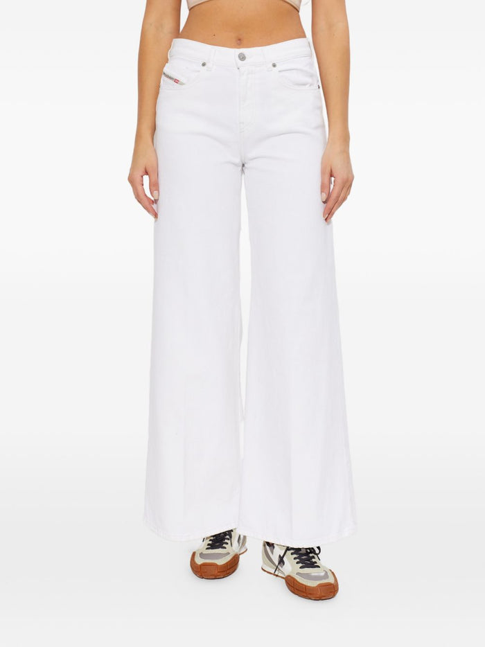 Diesel Jeans Gamba Ampia Donna Bianco 1
