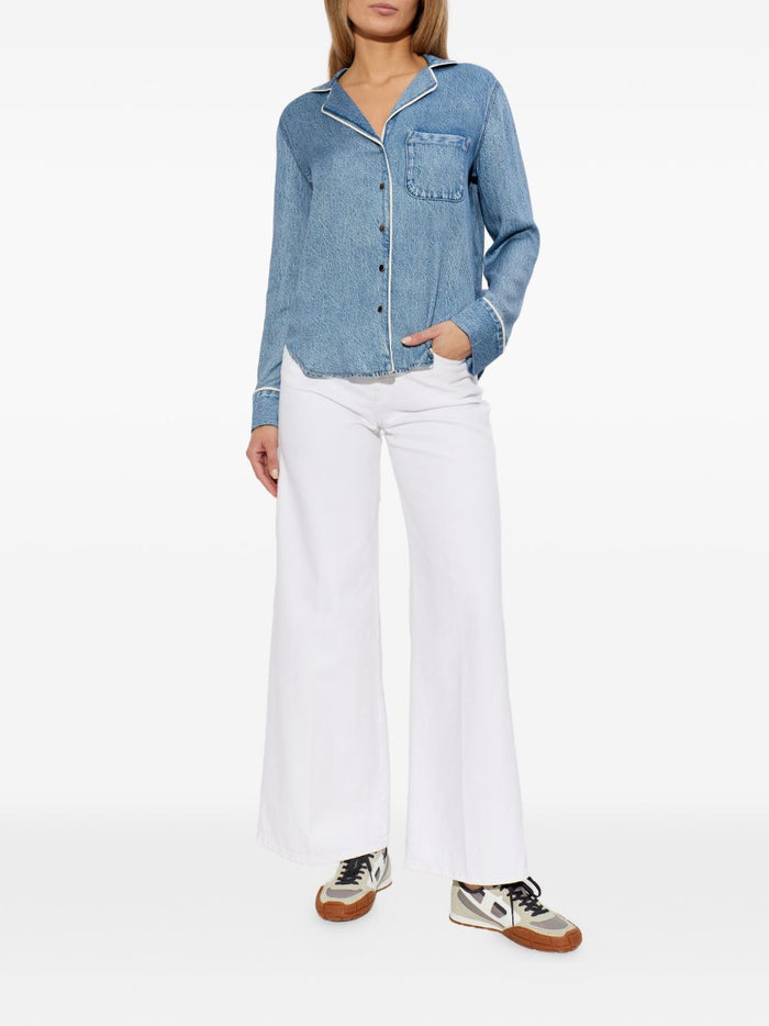 Diesel Jeans Gamba Ampia Donna Bianco 2