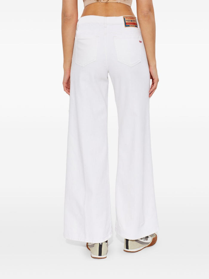 Diesel Jeans Gamba Ampia Donna Bianco 3
