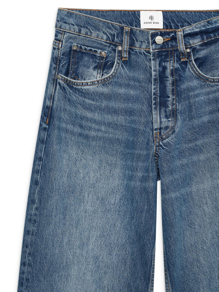Anine Bing Damen Jeans mit weitem Bein in blau 5