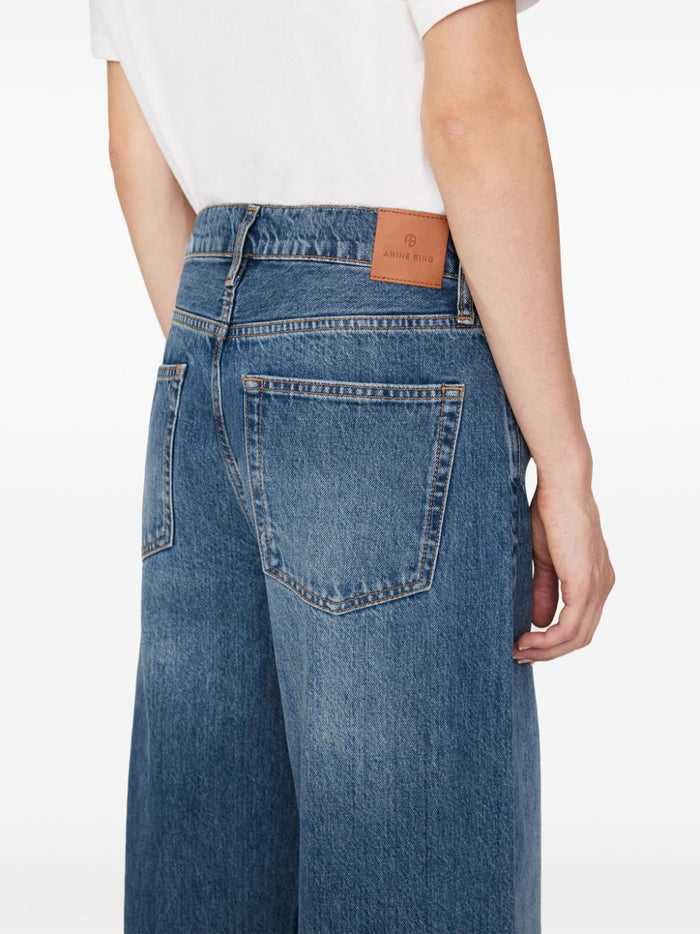 Anine Bing Damen Jeans mit weitem Bein in blau 4