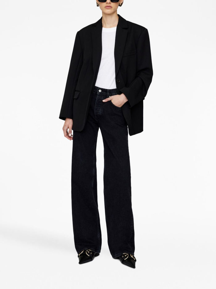Anine Bing Hugh Donna Jeans Nero 1