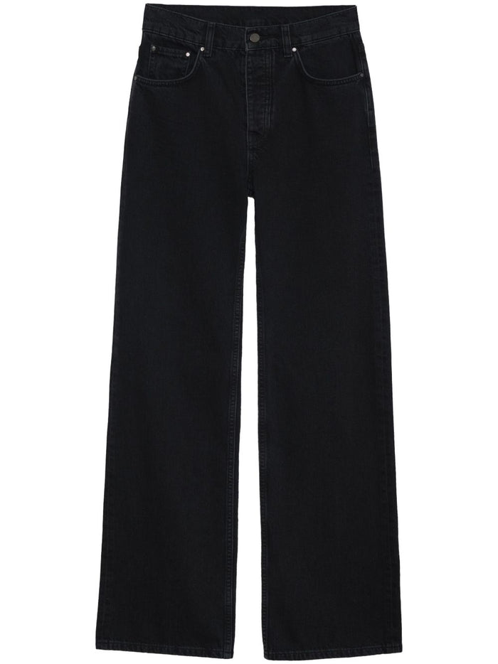 Anine Bing Hugh Donna Jeans Nero 4