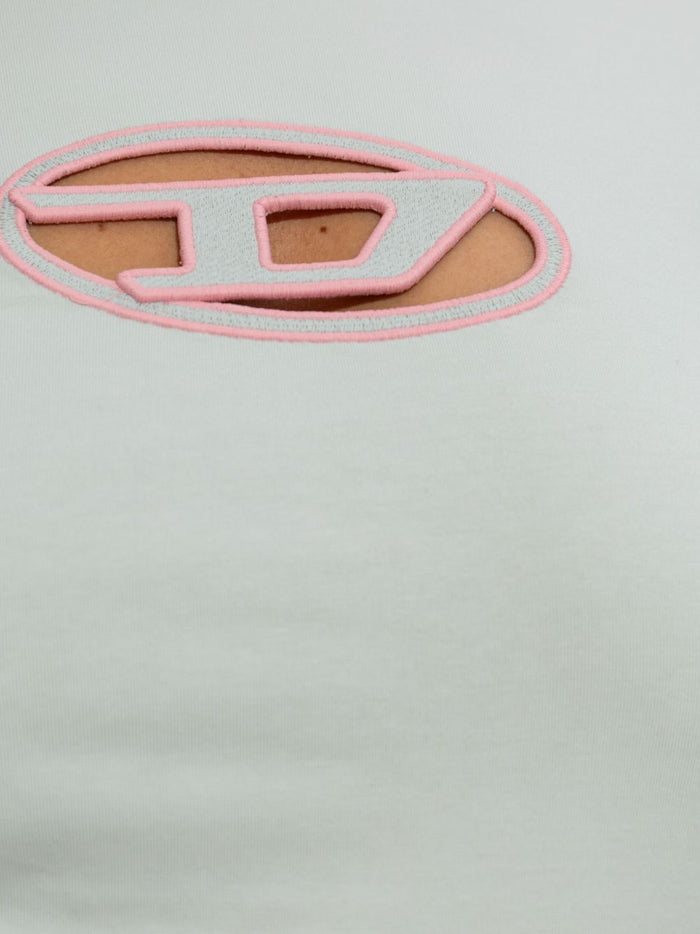 Diesel Damen T-Shirt Cut Out, Grau 4