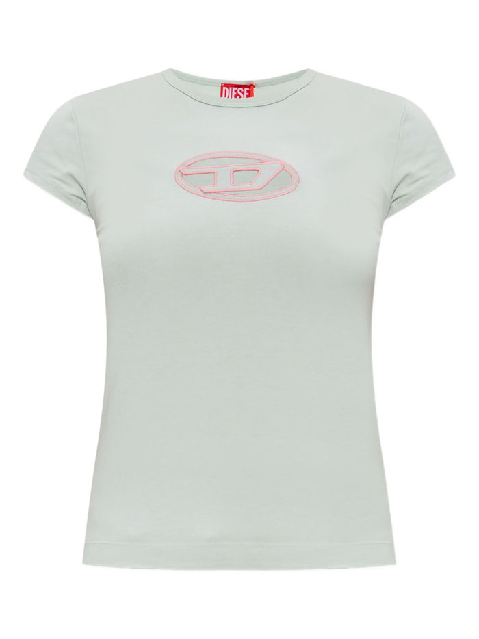 Diesel Damen T-Shirt Cut Out, Grau 5