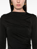 Anine Bing Women's Black Top Draped Panel 4