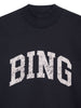 Anine Bing Women's Blue Sweatshirt Faded Logo 3