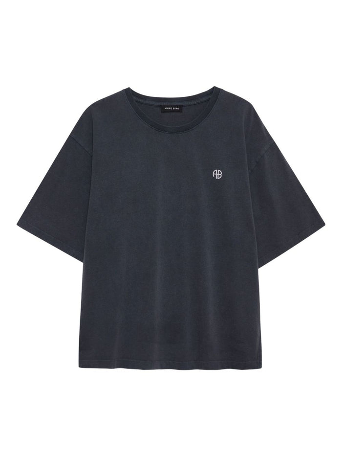 Anine Bing T-Shirt Nero Donna Micro Logo 5
