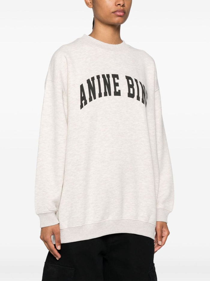 Anine Bing Sweatshirt Grey Melange Women Logo Print 2