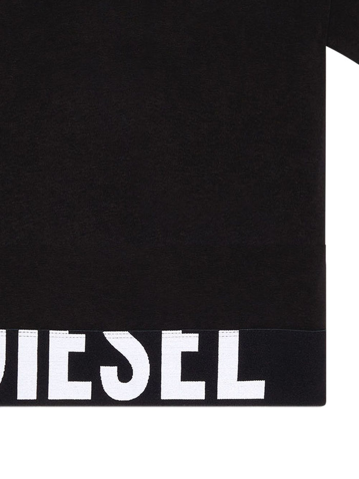 Diesel T-Shirt Banda Logo Donna Nero 3
