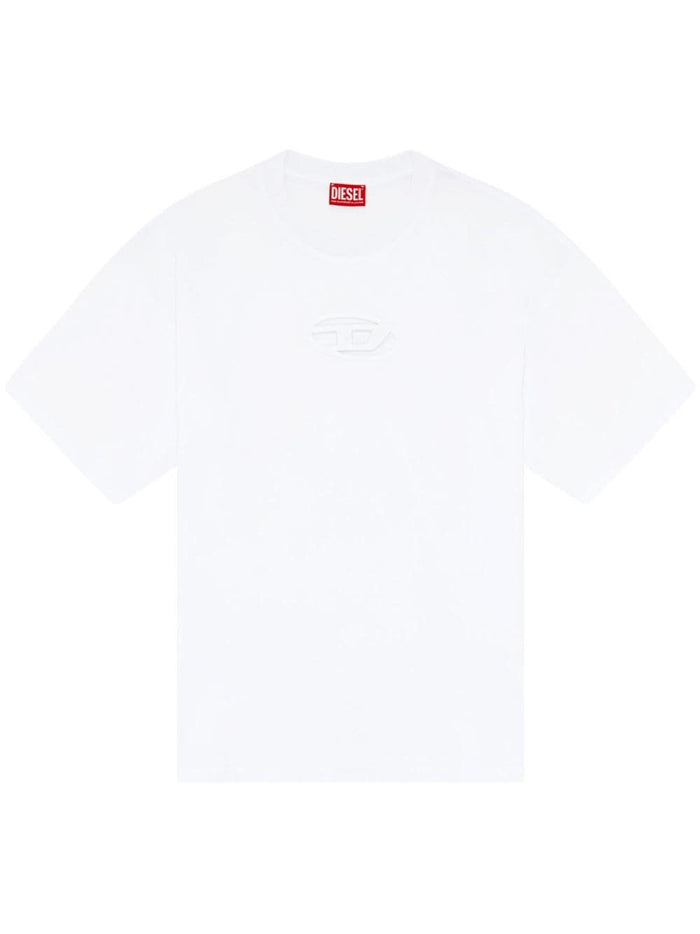 Diesel T-shirt Bianco Uomo Cut Out Logo 4