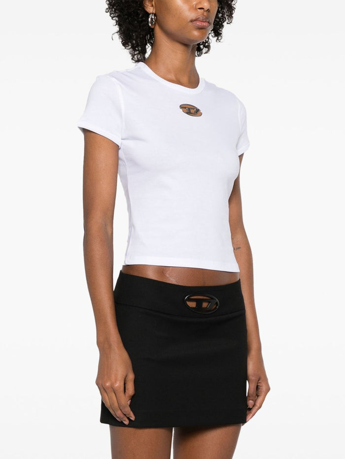 Diesel T-Shirt Weiß Damen T-Uncutie-Long-Od 1