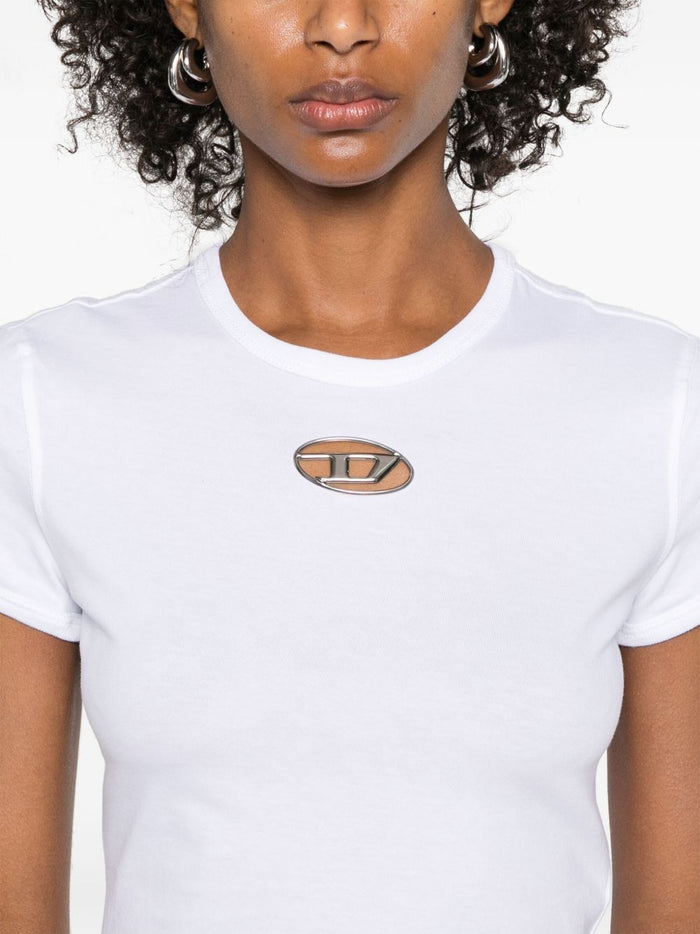 Diesel T-Shirt Weiß Damen T-Uncutie-Long-Od 4