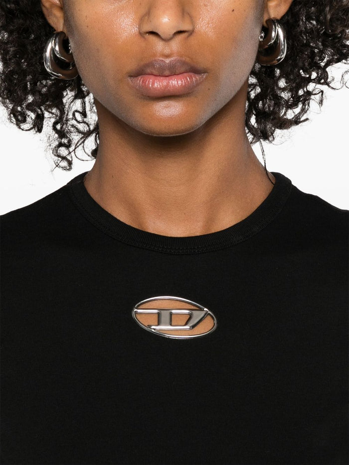 Diesel T-Shirt Schwarz Damen T-Uncutie-Long-Od 4