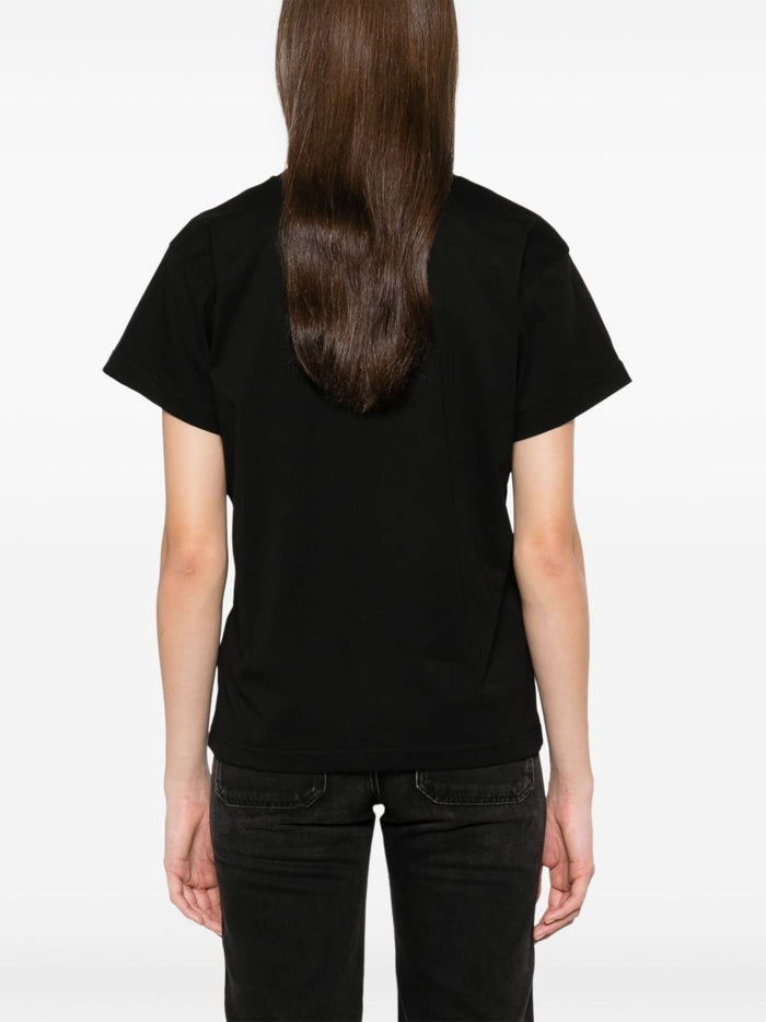 Diesel T-Shirt Nero Donna Micro Logo Cut Out 3