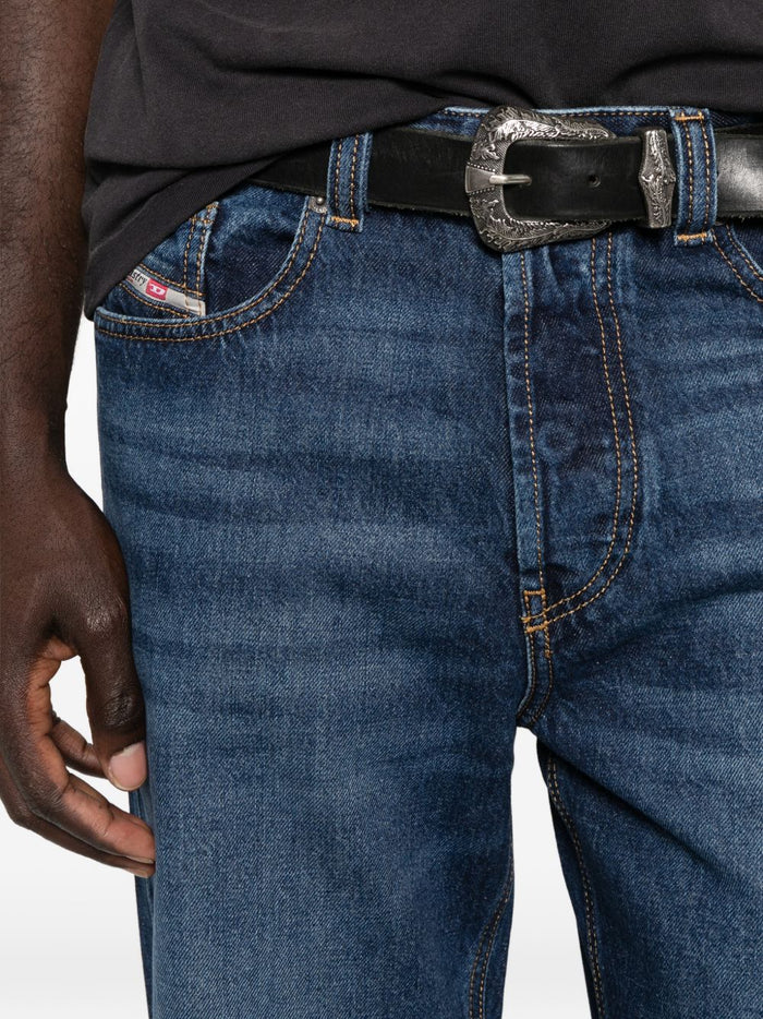Diesel Jeans Regular Vita Media 2024 D-Macs Uomo Blu 4