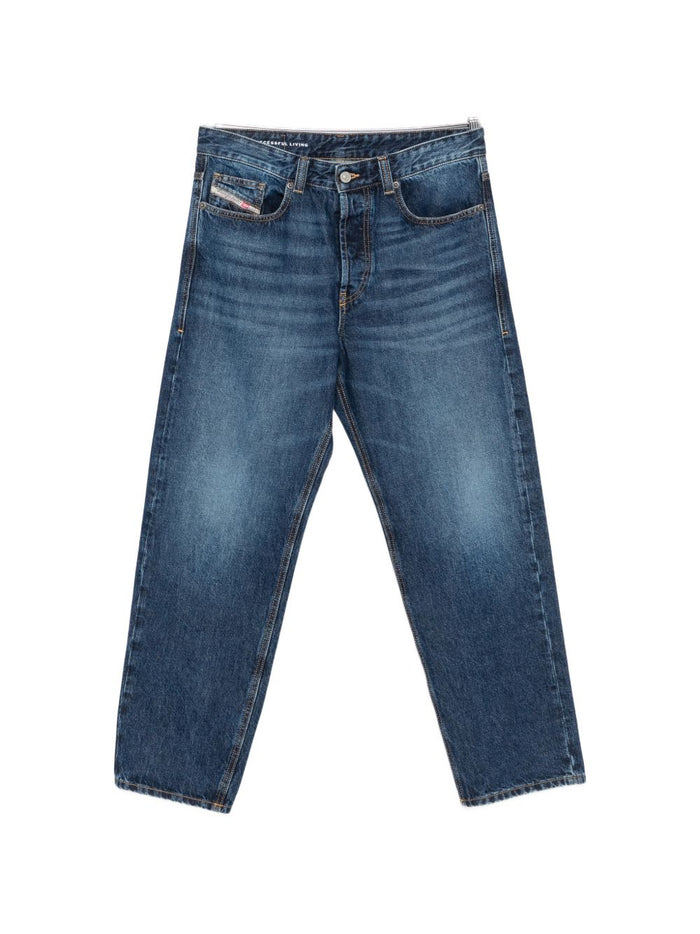 Diesel Jeans Regular Vita Media 2024 D-Macs Uomo Blu 5
