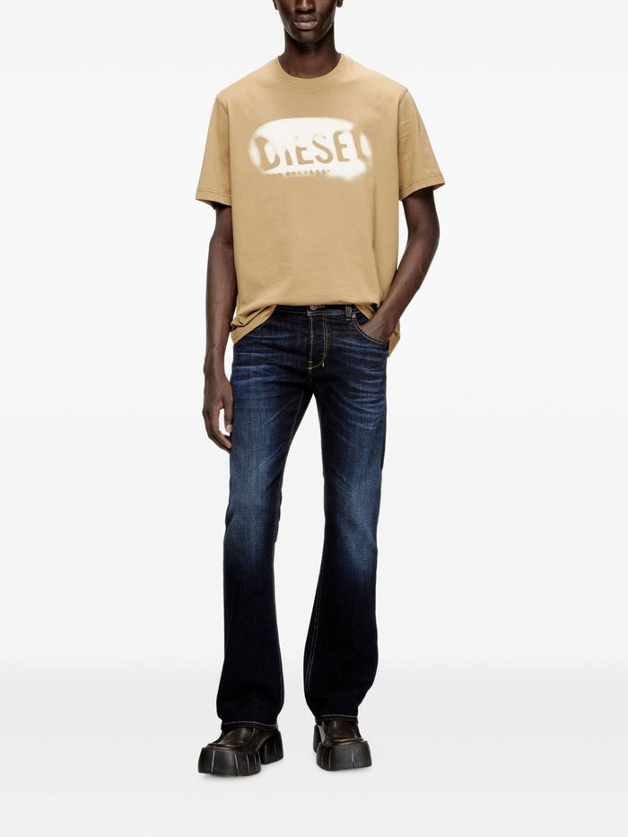 Diesel T-Shirt Logo Uomo Beige 2