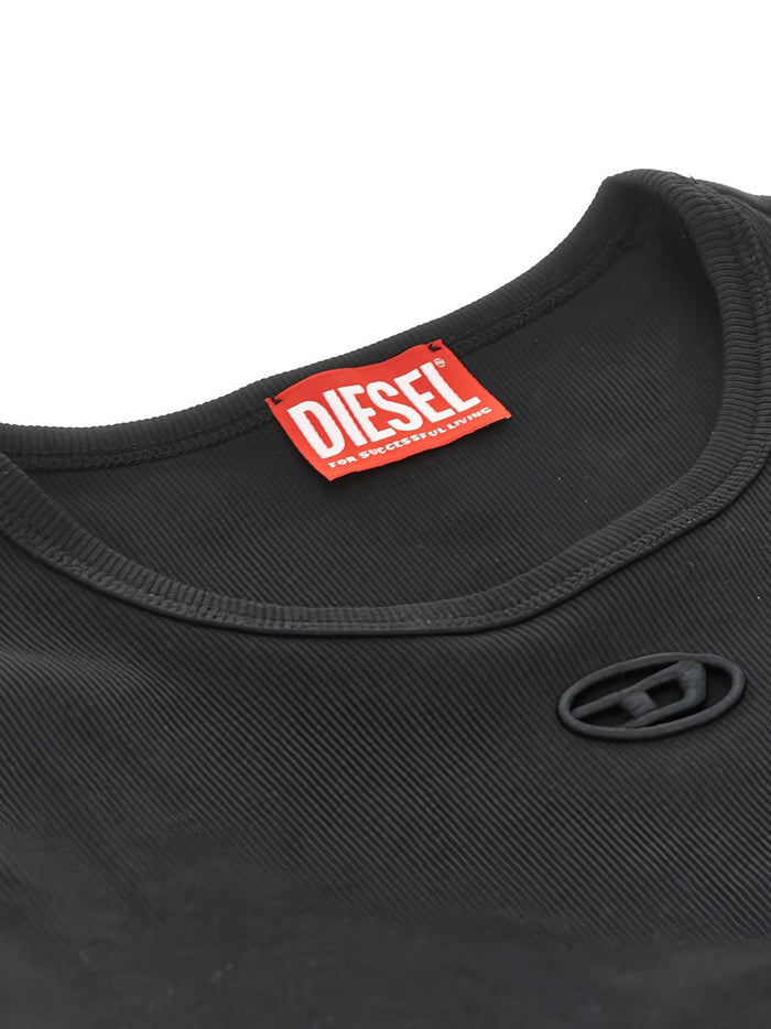 Diesel T-Shirt con Cintura Donna Nero 2