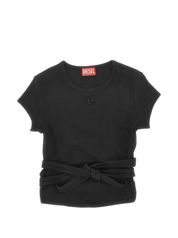 Diesel T-Shirt con Cintura Donna Nero 1