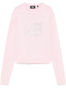 Gcds Women's Pink Sweatshirt I Love You Rhinestone 5