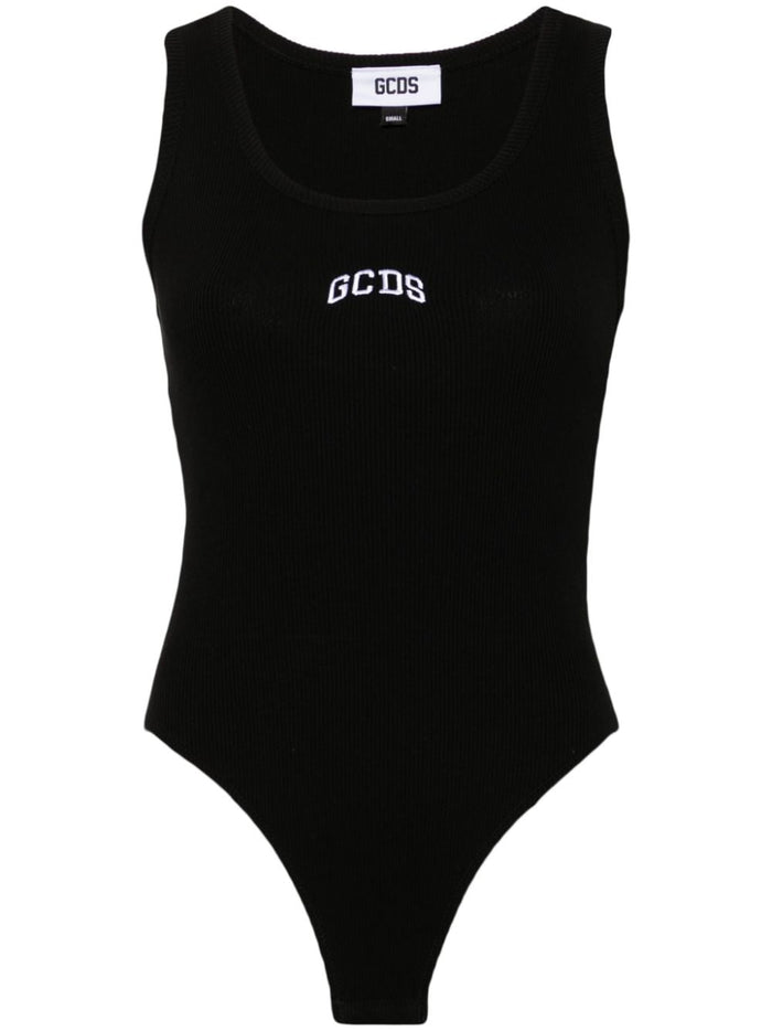 Gcds Body Nero Donna Logo Ricamato 5