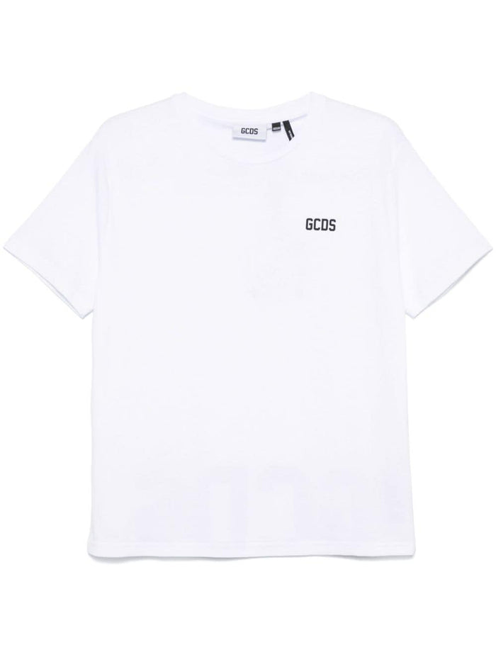 Gcds T-shirt Bianco Uomo Micro Logo 5