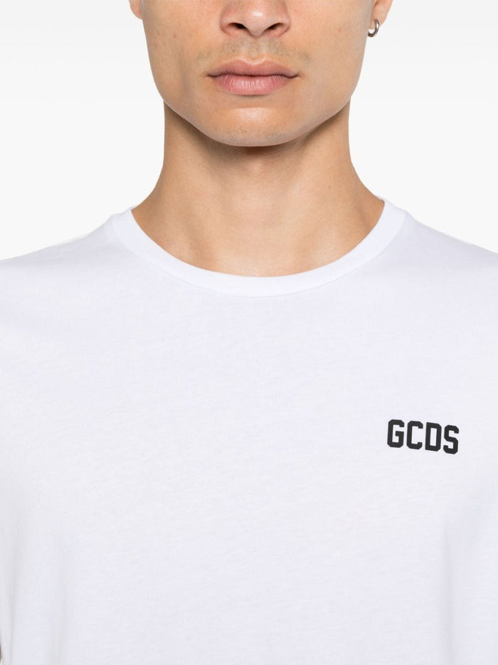 Gcds T-shirt Bianco Uomo Micro Logo 3