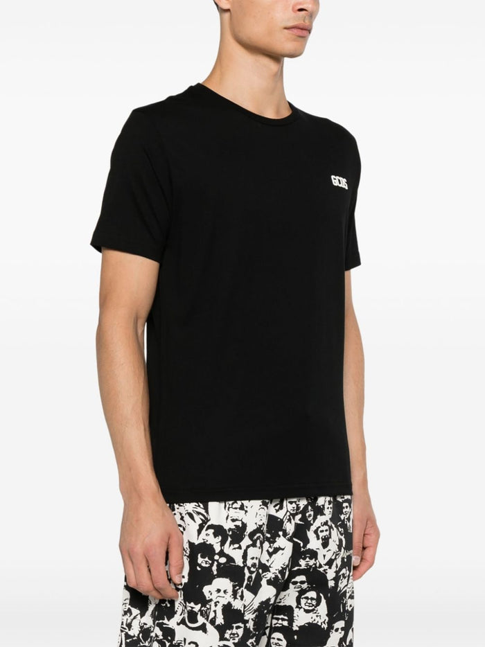 Gcds T-shirt Nero Uomo Micro Logo 2