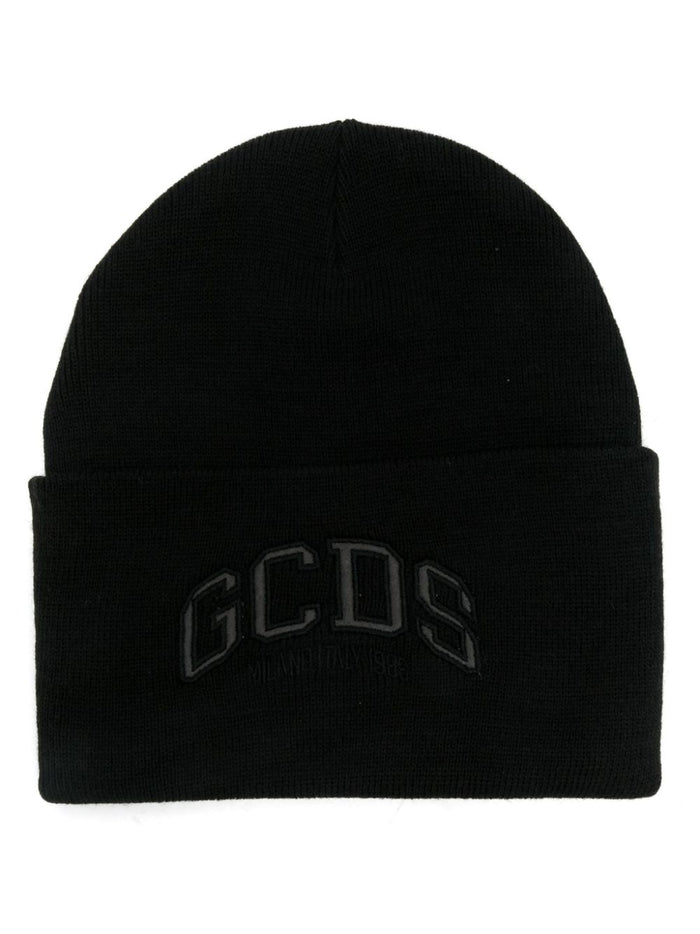 Gcds Cappellino Nero Unisex Ricamo Logo 1