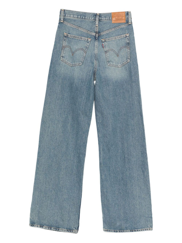 Levi's Ribcage Donna Jeans Blu Gamba Ampia 2