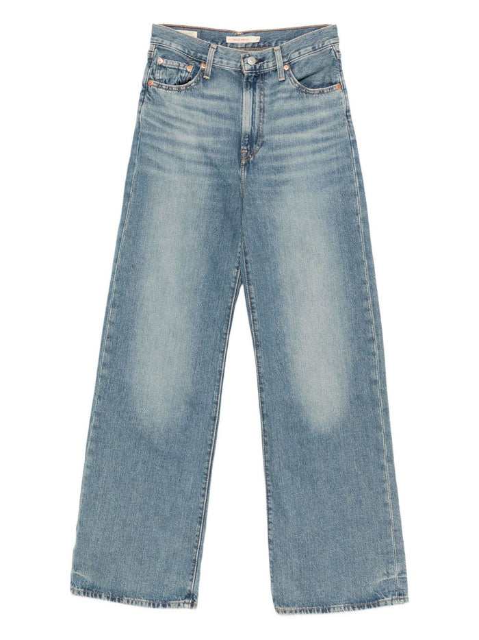 Levi's Ribcage Donna Jeans Blu Gamba Ampia 1