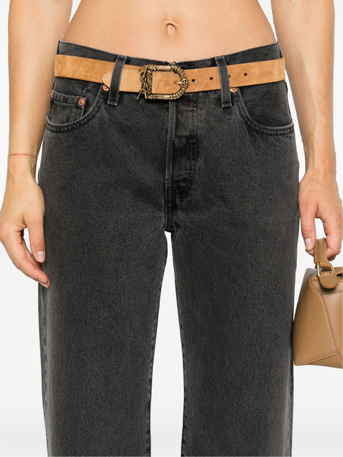 Levi's 501 Anni 90 Alla Caviglia Donna Jeans Nero 4