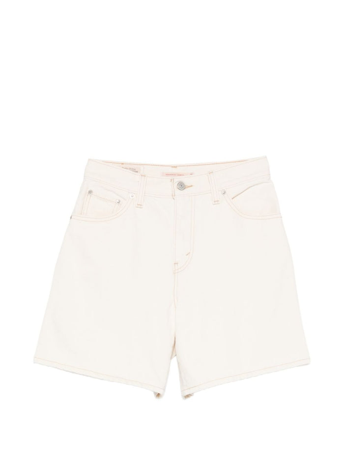 Levi's Short Bianco Donna High-Rise Baggy Shorts 1