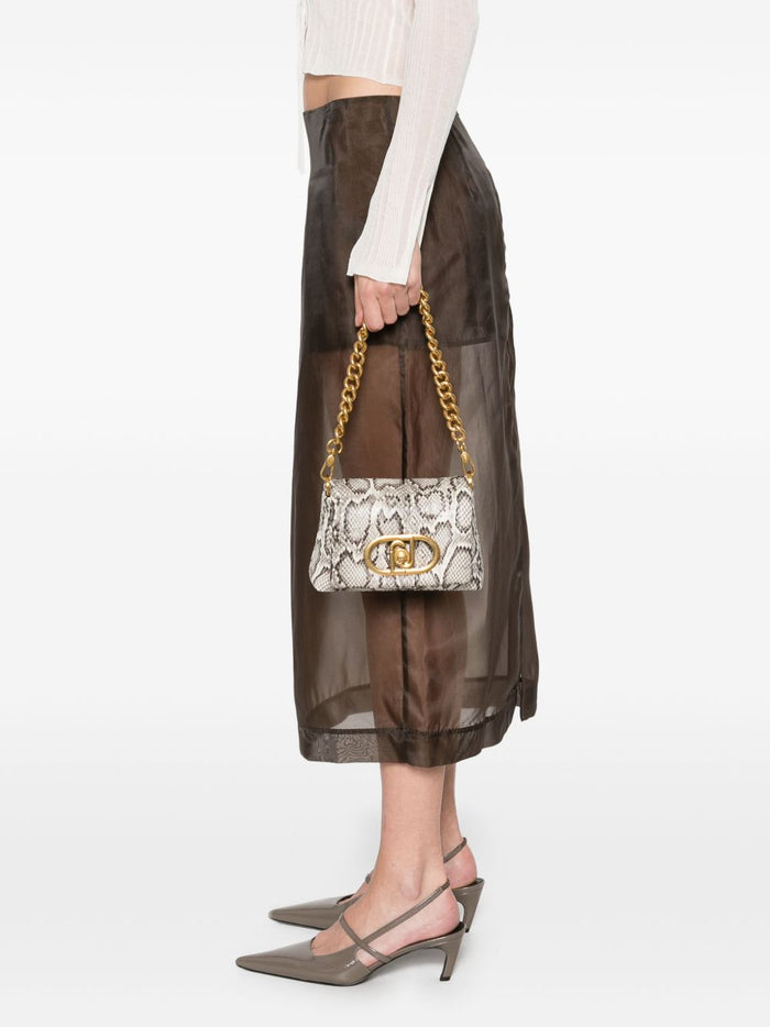 Liu Jo Borsa Donna a Spalla Stampa Pitone con Catena Dorata 5