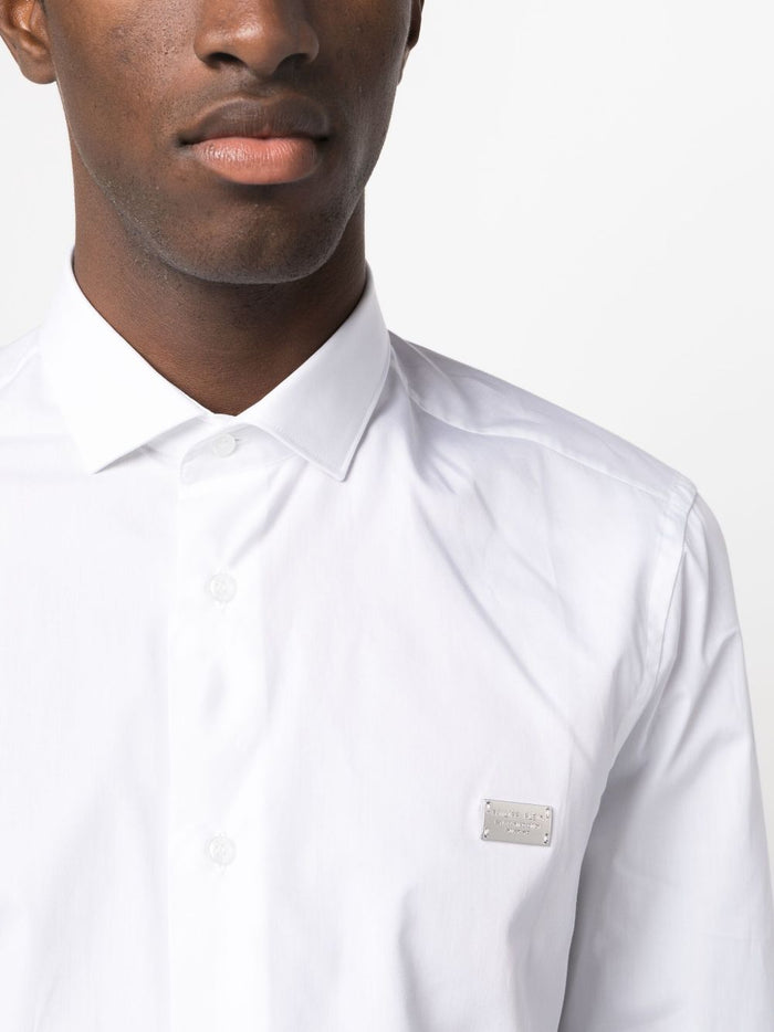 Philipp Plein Camicia Bianco Uomo Sugar Daddy Cut LS 4