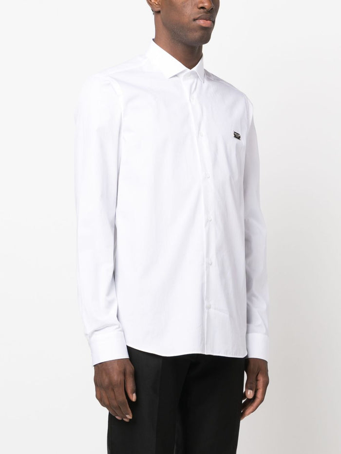 Philipp Plein Camicia Bianco Uomo Sugar Daddy Cut LS 1