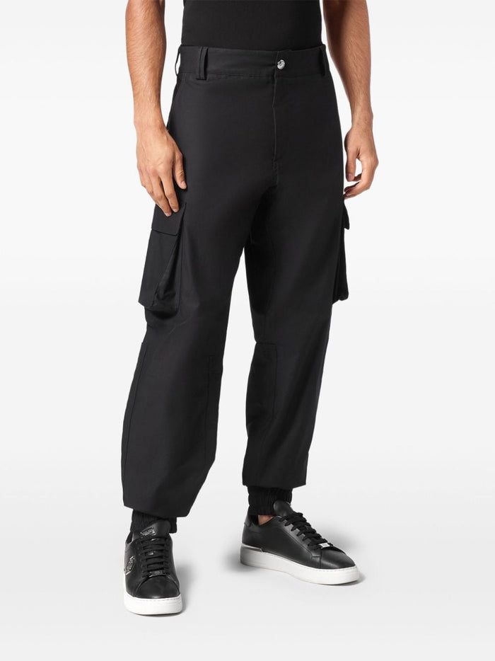 Philipp Plein Black Pants Men Cargo Crop 2