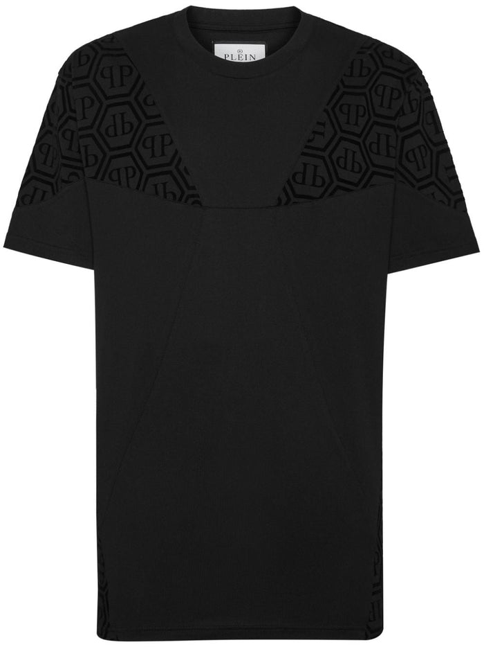 Philipp Plein T-shirt Nero Uomo Pannelli Logo 5