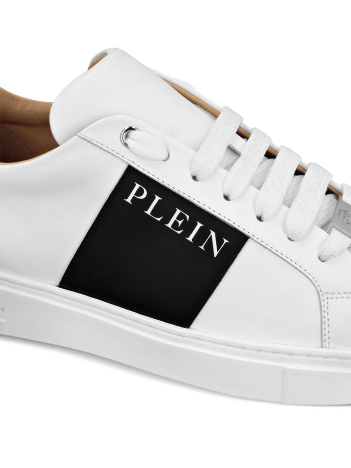 Philipp Plein Scarpa Bianco Uomo Banda Logo Laterale 2