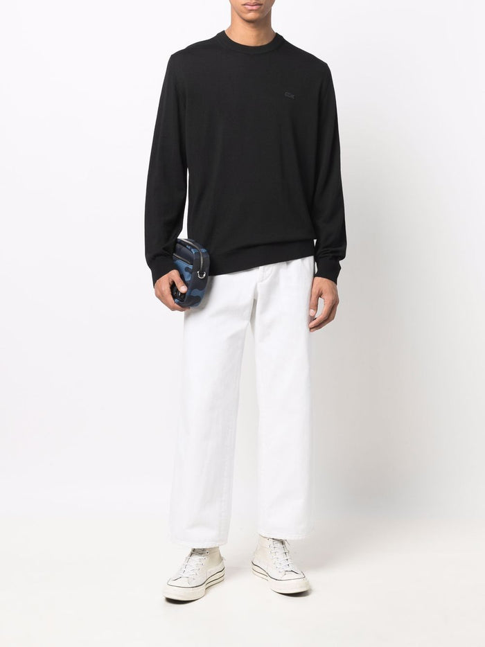 Lacoste Men's Black Sweater with Logo Embroidery 2