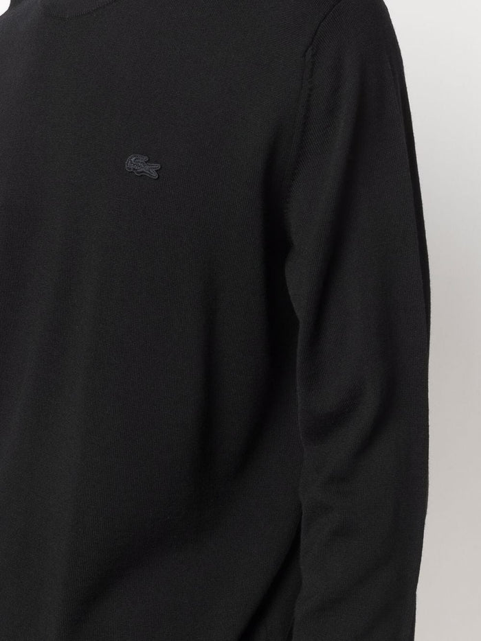 Lacoste Men's Black Sweater with Logo Embroidery 4