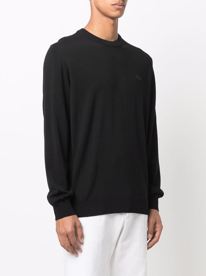 Lacoste Men's Black Sweater with Logo Embroidery 1