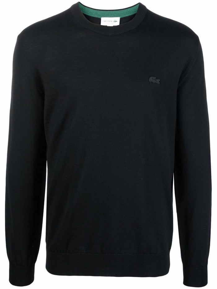 Lacoste Men's Black Sweater with Logo Embroidery 5